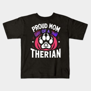 Proud Mom Of A Therian Furries Otherkin Nonhuman Fursona Kids T-Shirt